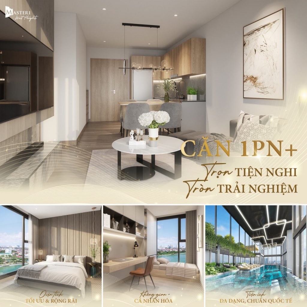 Căn 1 phòng ngủ + Masteri West Heights Smart City
