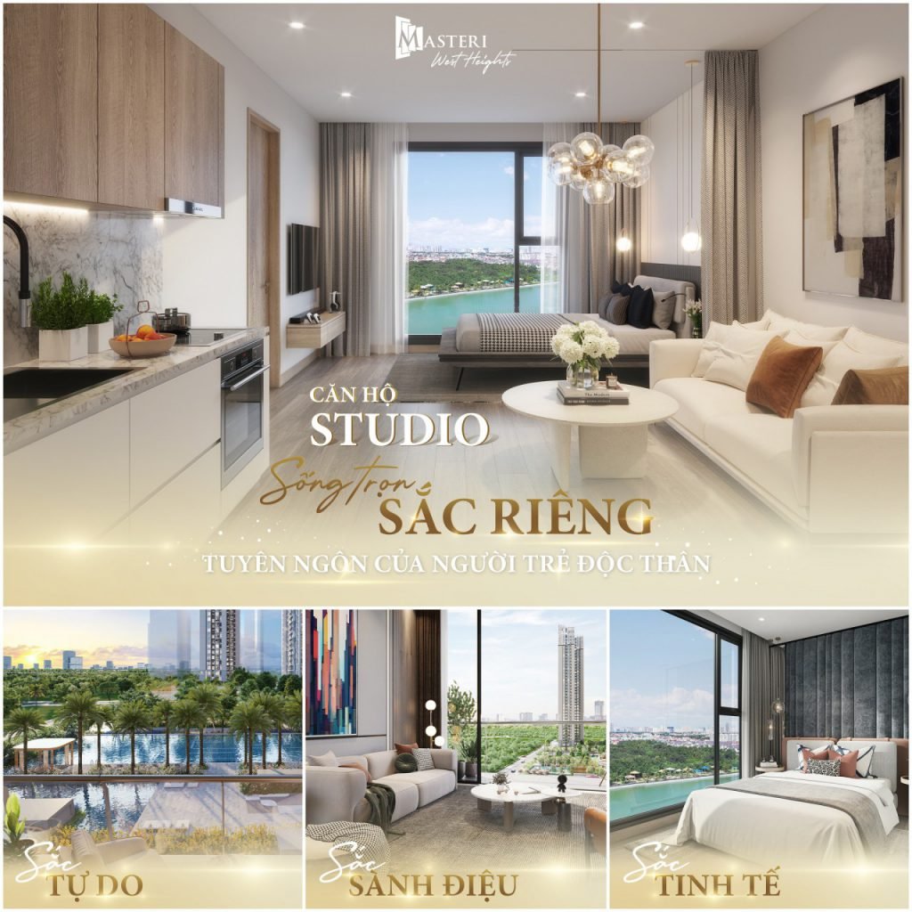Căn Studio Masteri West Heights Smart City