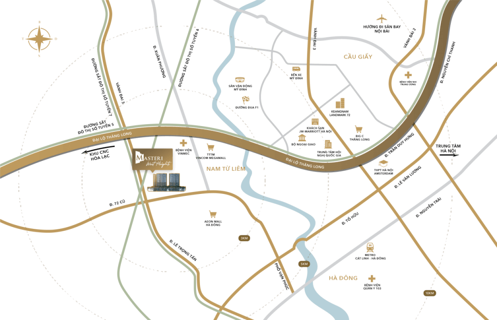 vị trí dự án Masteri West Heights